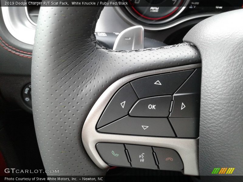 White Knuckle / Ruby Red/Black 2019 Dodge Charger R/T Scat Pack