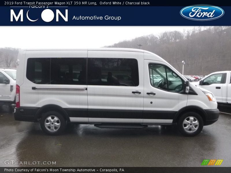 Oxford White / Charcoal black 2019 Ford Transit Passenger Wagon XLT 350 MR Long