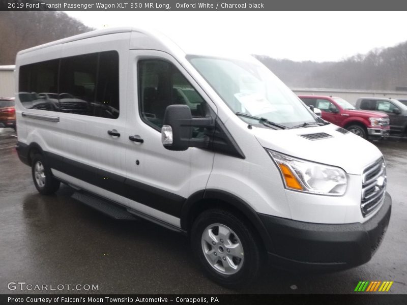 Oxford White / Charcoal black 2019 Ford Transit Passenger Wagon XLT 350 MR Long
