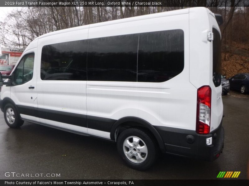Oxford White / Charcoal black 2019 Ford Transit Passenger Wagon XLT 350 MR Long