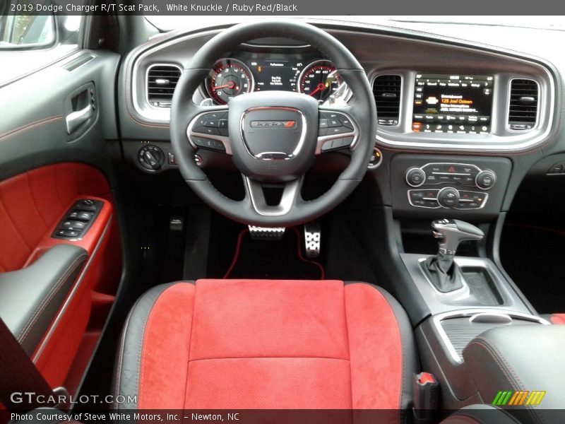 White Knuckle / Ruby Red/Black 2019 Dodge Charger R/T Scat Pack