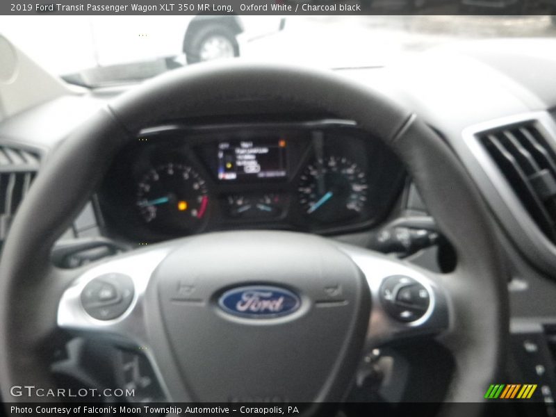 Oxford White / Charcoal black 2019 Ford Transit Passenger Wagon XLT 350 MR Long