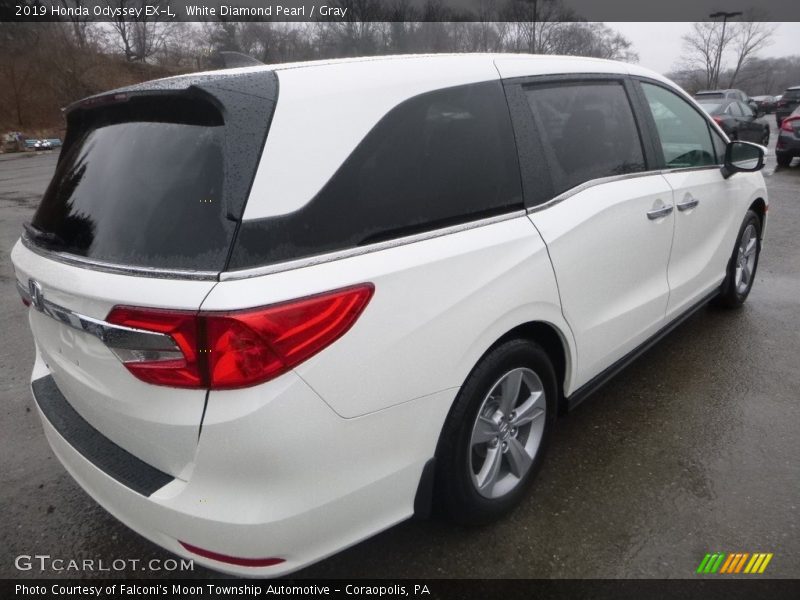 White Diamond Pearl / Gray 2019 Honda Odyssey EX-L