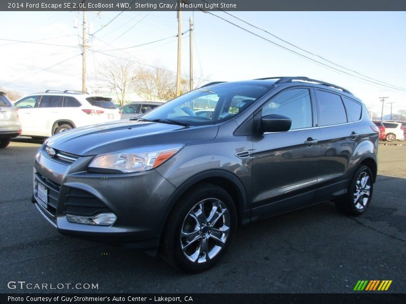 Sterling Gray / Medium Light Stone 2014 Ford Escape SE 2.0L EcoBoost 4WD