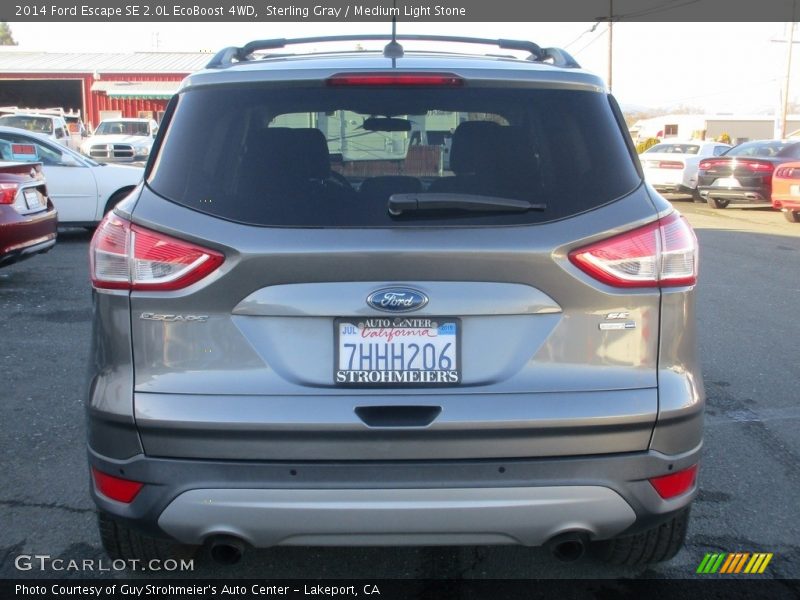 Sterling Gray / Medium Light Stone 2014 Ford Escape SE 2.0L EcoBoost 4WD