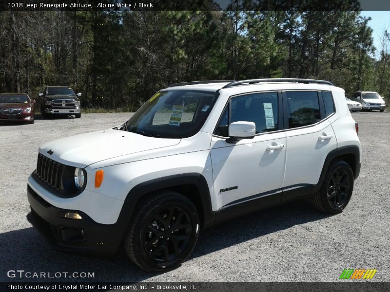 Alpine White / Black 2018 Jeep Renegade Altitude