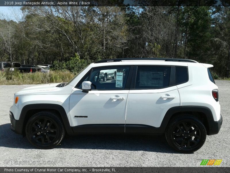 Alpine White / Black 2018 Jeep Renegade Altitude