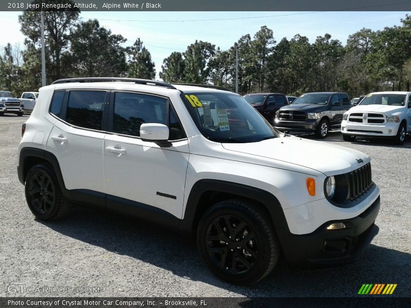 Alpine White / Black 2018 Jeep Renegade Altitude