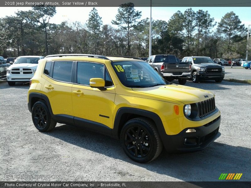 Solar Yellow / Black 2018 Jeep Renegade Altitude