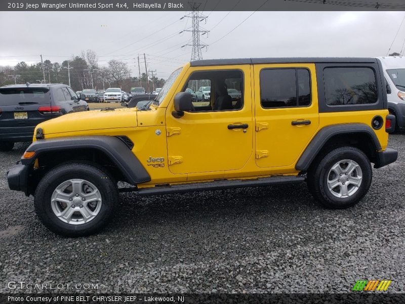 Hellayella / Black 2019 Jeep Wrangler Unlimited Sport 4x4