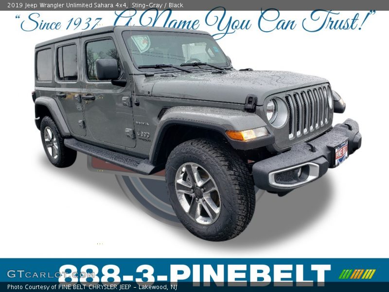 Sting-Gray / Black 2019 Jeep Wrangler Unlimited Sahara 4x4
