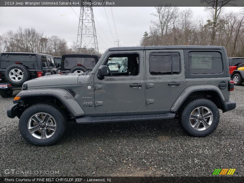 Sting-Gray / Black 2019 Jeep Wrangler Unlimited Sahara 4x4