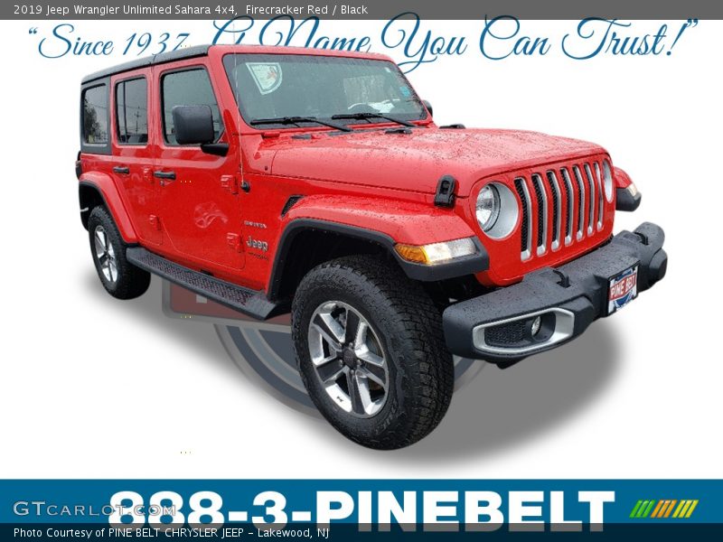 Firecracker Red / Black 2019 Jeep Wrangler Unlimited Sahara 4x4