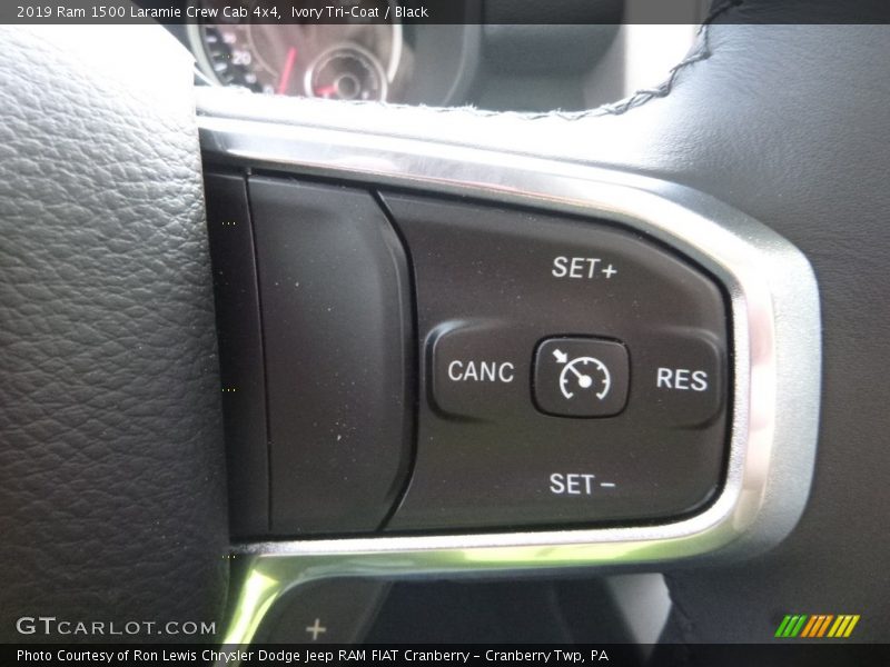 Ivory Tri–Coat / Black 2019 Ram 1500 Laramie Crew Cab 4x4