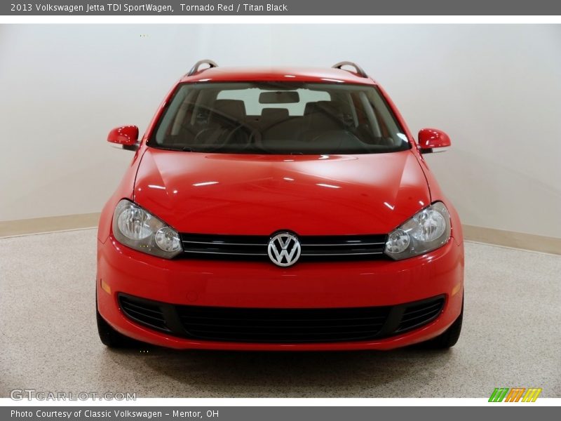 Tornado Red / Titan Black 2013 Volkswagen Jetta TDI SportWagen
