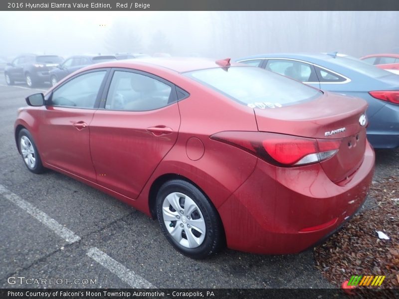 Red / Beige 2016 Hyundai Elantra Value Edition