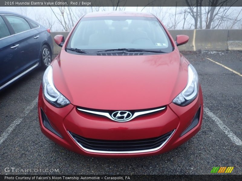 Red / Beige 2016 Hyundai Elantra Value Edition