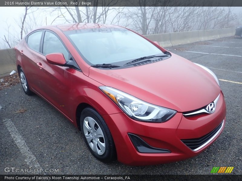 Red / Beige 2016 Hyundai Elantra Value Edition