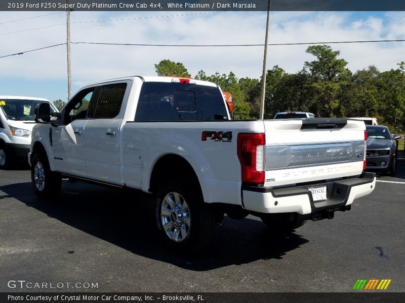 White Platinum / Dark Marsala 2019 Ford F250 Super Duty Platinum Crew Cab 4x4