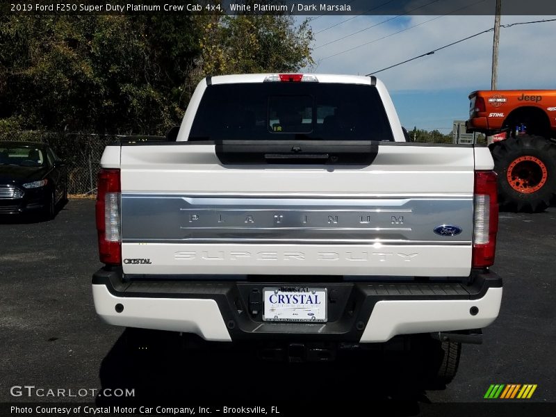 White Platinum / Dark Marsala 2019 Ford F250 Super Duty Platinum Crew Cab 4x4
