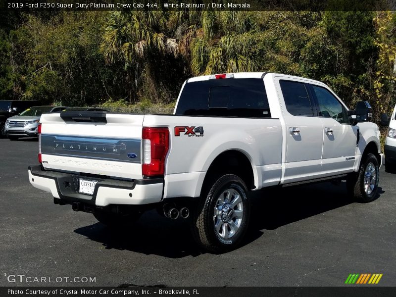 White Platinum / Dark Marsala 2019 Ford F250 Super Duty Platinum Crew Cab 4x4