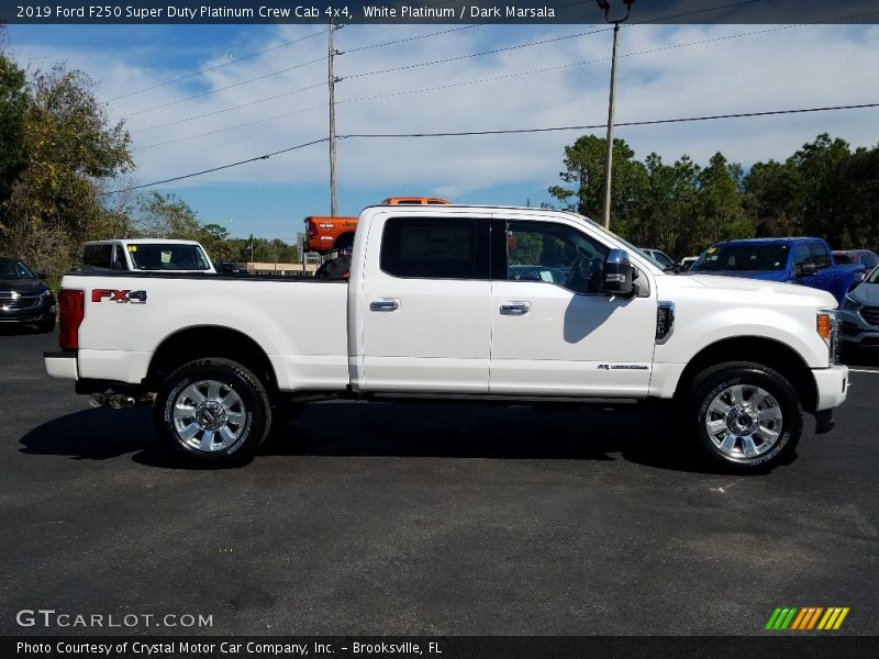 White Platinum / Dark Marsala 2019 Ford F250 Super Duty Platinum Crew Cab 4x4