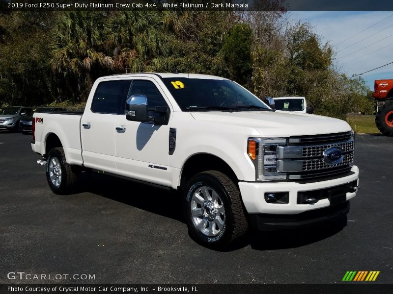 White Platinum / Dark Marsala 2019 Ford F250 Super Duty Platinum Crew Cab 4x4