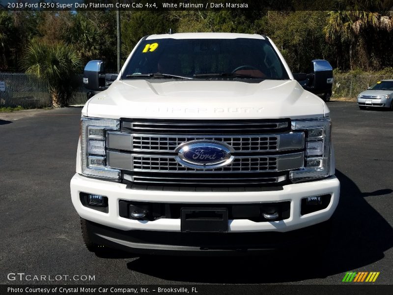 White Platinum / Dark Marsala 2019 Ford F250 Super Duty Platinum Crew Cab 4x4