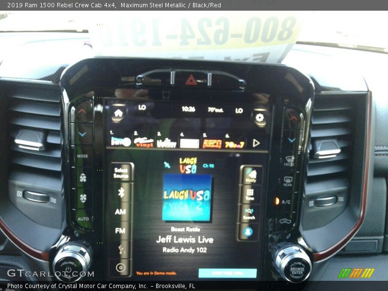 Maximum Steel Metallic / Black/Red 2019 Ram 1500 Rebel Crew Cab 4x4