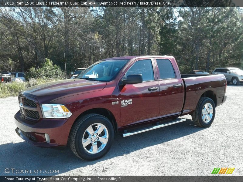 Delmonico Red Pearl / Black/Diesel Gray 2019 Ram 1500 Classic Tradesman Quad Cab 4x4