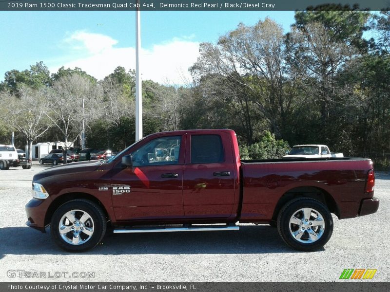 Delmonico Red Pearl / Black/Diesel Gray 2019 Ram 1500 Classic Tradesman Quad Cab 4x4