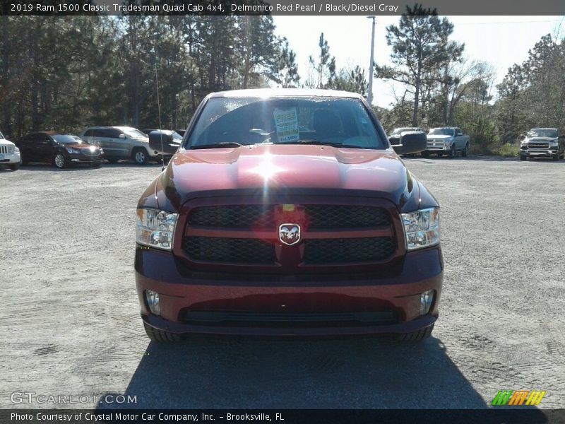 Delmonico Red Pearl / Black/Diesel Gray 2019 Ram 1500 Classic Tradesman Quad Cab 4x4