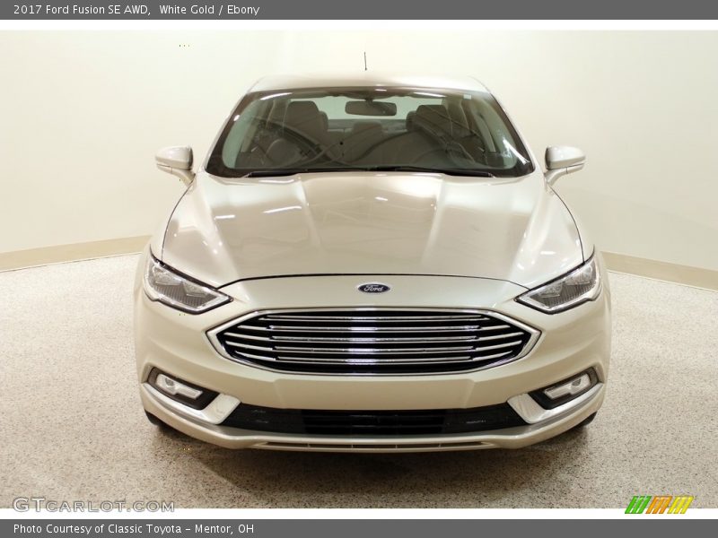 White Gold / Ebony 2017 Ford Fusion SE AWD