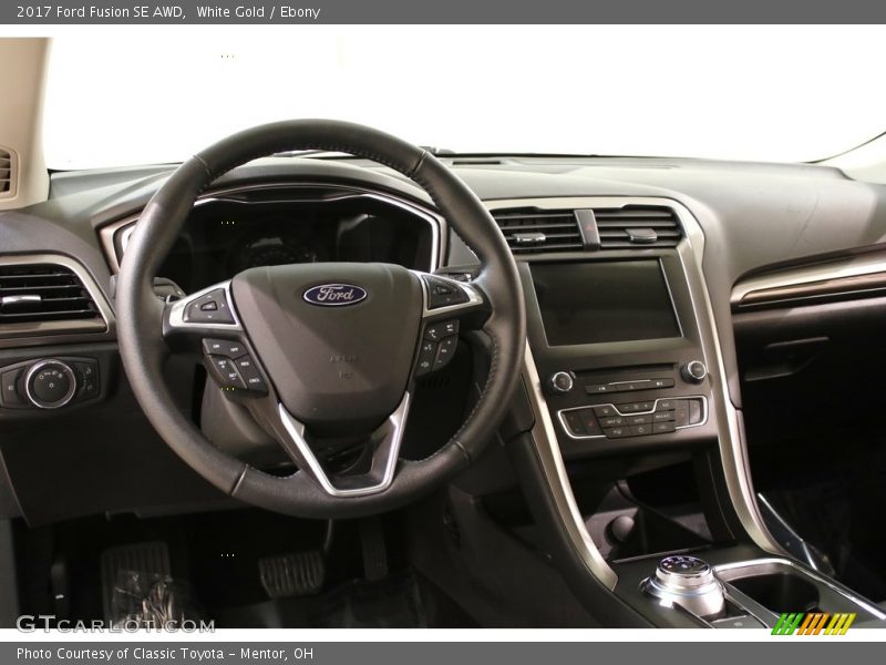 White Gold / Ebony 2017 Ford Fusion SE AWD