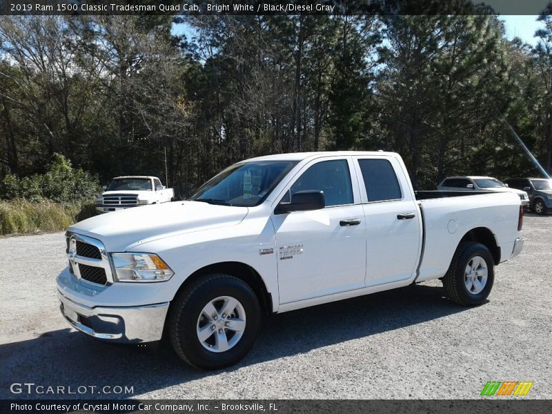 Bright White / Black/Diesel Gray 2019 Ram 1500 Classic Tradesman Quad Cab