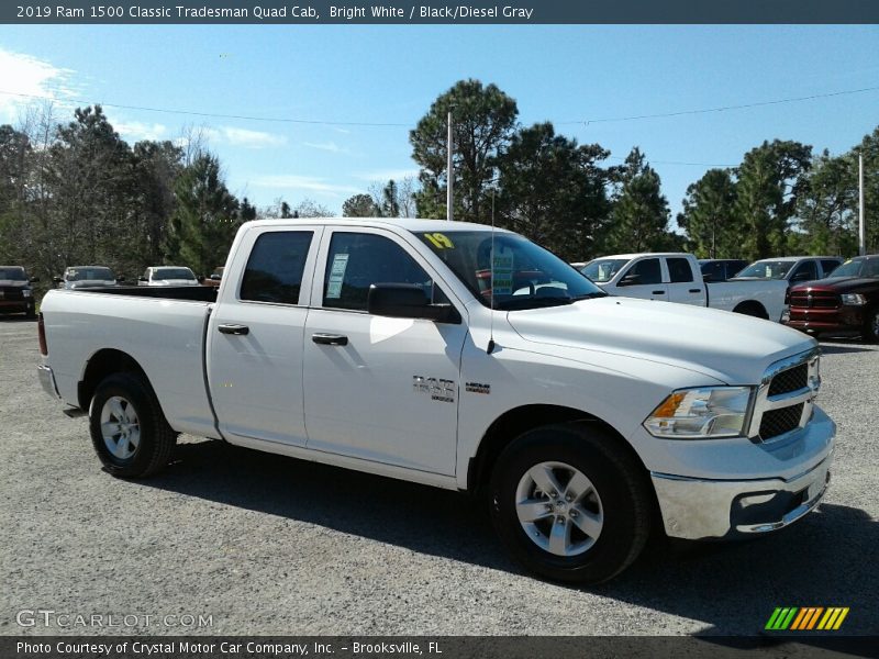 Bright White / Black/Diesel Gray 2019 Ram 1500 Classic Tradesman Quad Cab