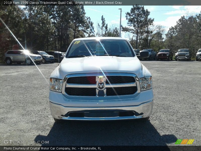 Bright White / Black/Diesel Gray 2019 Ram 1500 Classic Tradesman Quad Cab