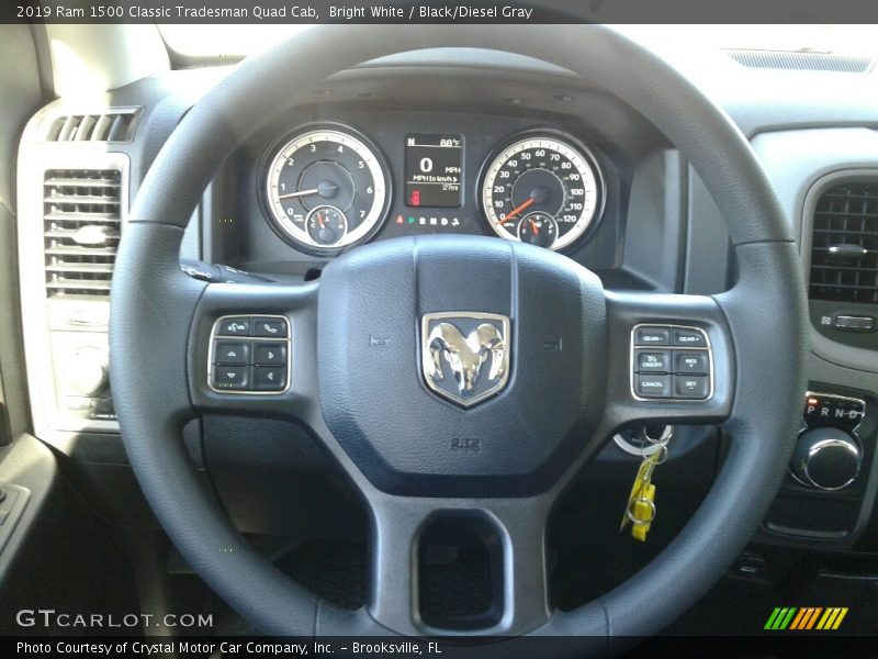 Bright White / Black/Diesel Gray 2019 Ram 1500 Classic Tradesman Quad Cab