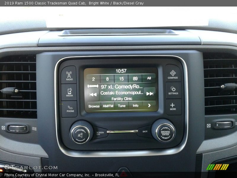 Bright White / Black/Diesel Gray 2019 Ram 1500 Classic Tradesman Quad Cab