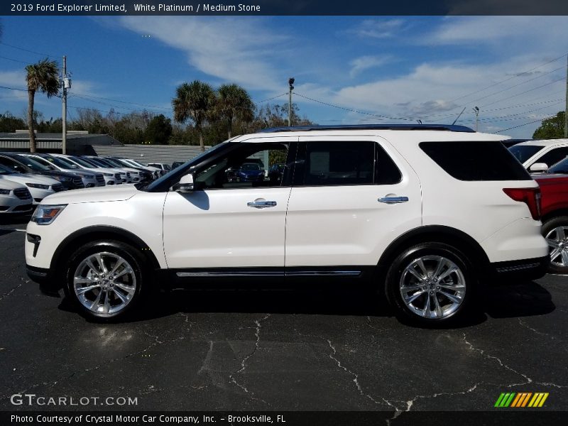 White Platinum / Medium Stone 2019 Ford Explorer Limited