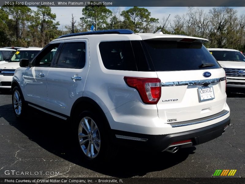 White Platinum / Medium Stone 2019 Ford Explorer Limited