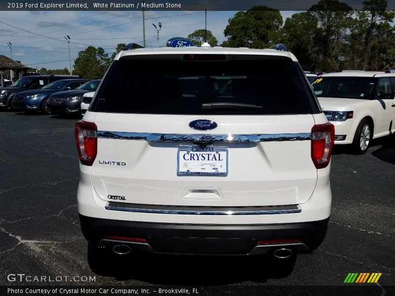 White Platinum / Medium Stone 2019 Ford Explorer Limited