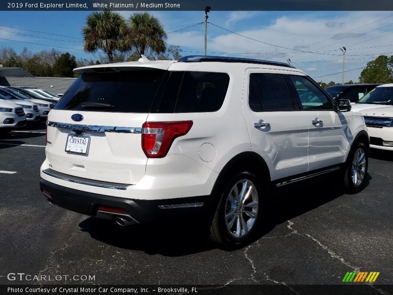 White Platinum / Medium Stone 2019 Ford Explorer Limited