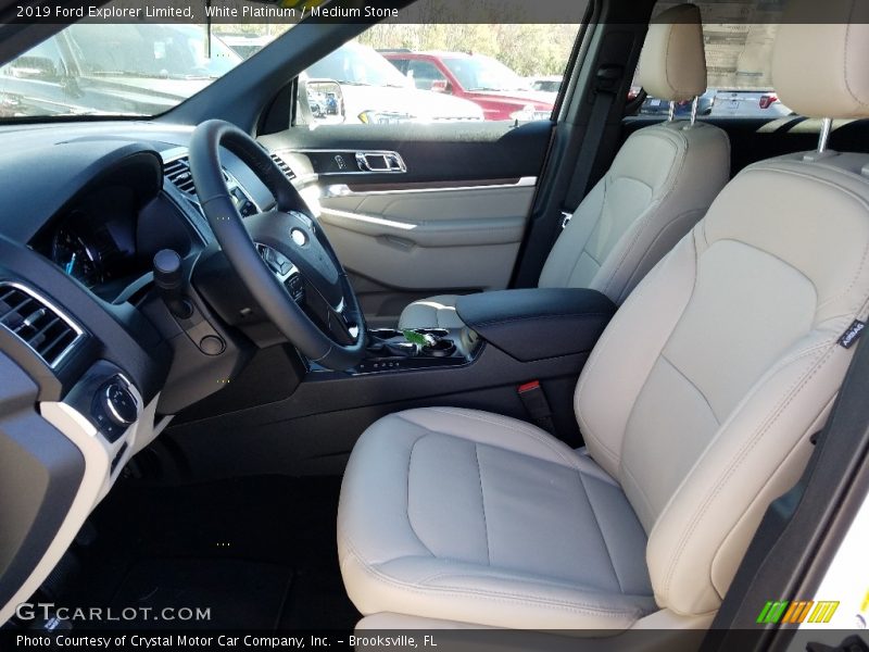 White Platinum / Medium Stone 2019 Ford Explorer Limited