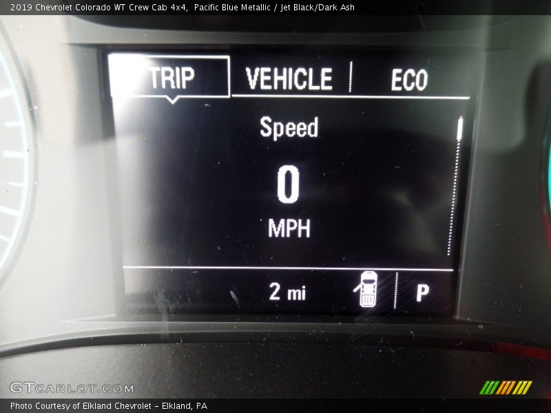 Pacific Blue Metallic / Jet Black/Dark Ash 2019 Chevrolet Colorado WT Crew Cab 4x4