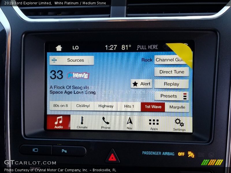 White Platinum / Medium Stone 2019 Ford Explorer Limited