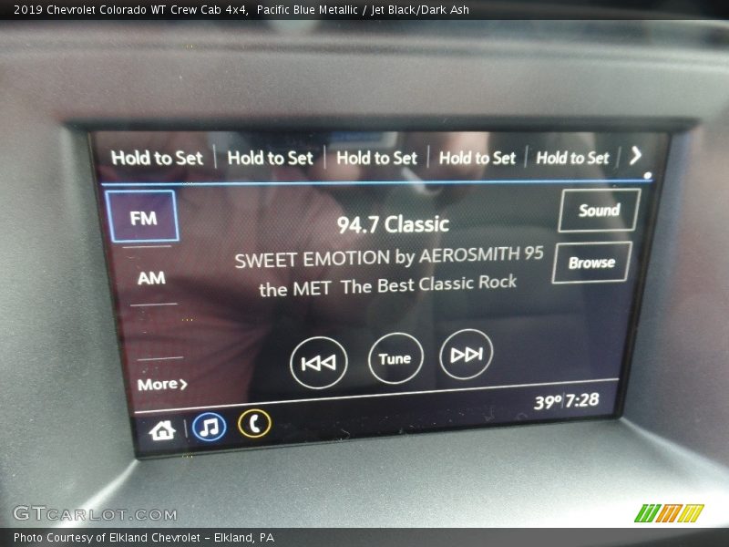 Pacific Blue Metallic / Jet Black/Dark Ash 2019 Chevrolet Colorado WT Crew Cab 4x4