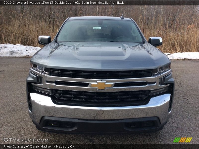 Satin Steel Metallic / Jet Black 2019 Chevrolet Silverado 1500 LT Double Cab 4WD