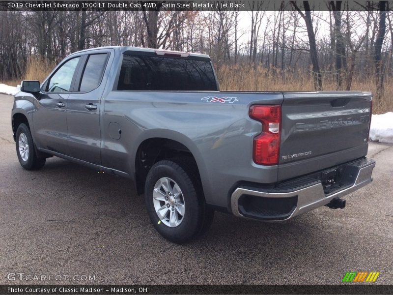 Satin Steel Metallic / Jet Black 2019 Chevrolet Silverado 1500 LT Double Cab 4WD