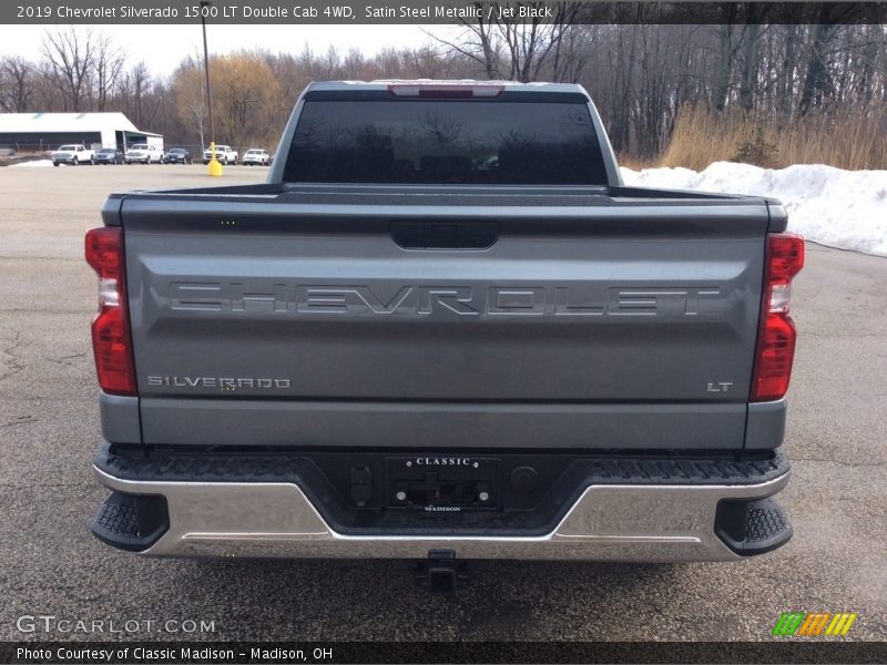 Satin Steel Metallic / Jet Black 2019 Chevrolet Silverado 1500 LT Double Cab 4WD